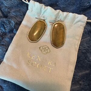 Kendra Scott Gold and Brown Earrings